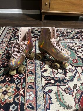 Impala x Marawa Rose Gold Holographic Quad Skates